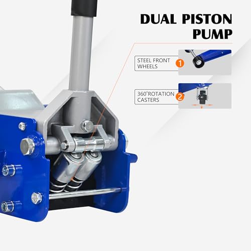 11000lbs 5Ton Low Profile Floor Jack Dual Piston Hydraulic Car Jack