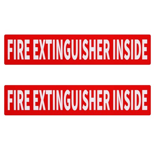 Fire Extinguisher Inside Sticker Sign (2 Count)