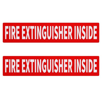 Fire Extinguisher Inside Sticker Sign (2 Count)