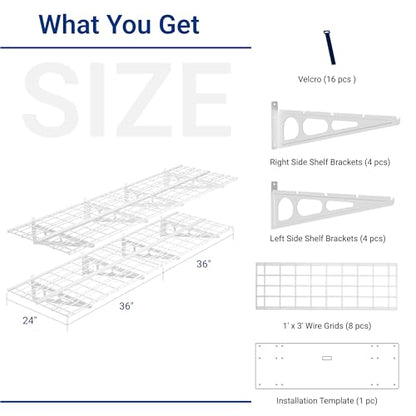 2 Pack 2x6ft Garage Shelving 24 (2 Count)