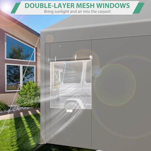 Carport 20x20 Heavy Duty Storage Shelter Shed Portable Garage with All