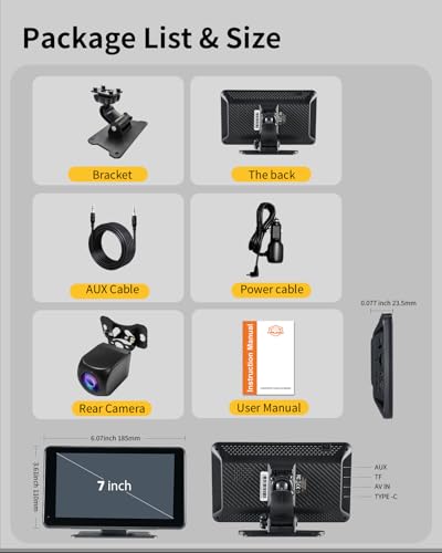 Wireless CarPlay & Android Auto Screen for Car