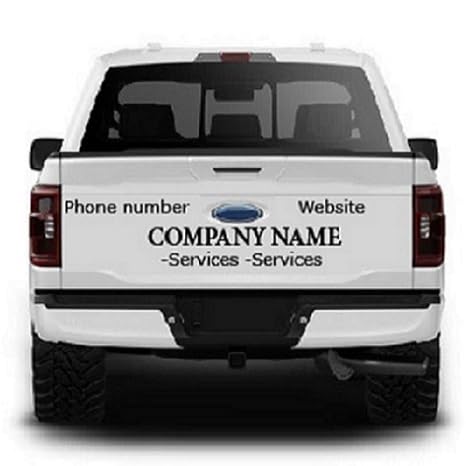 Custom Decals Stickers bussines Signs Lettering and Numbers Personalized Text for Crew cab Pickup Trucks (2 Count)