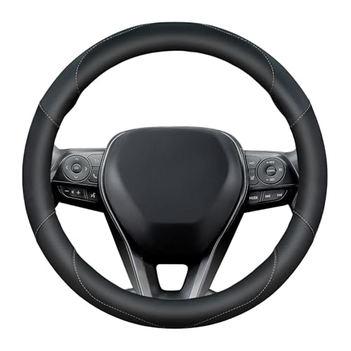 Soft Leather Steering Wheel Cover with Breathable Design and Anti