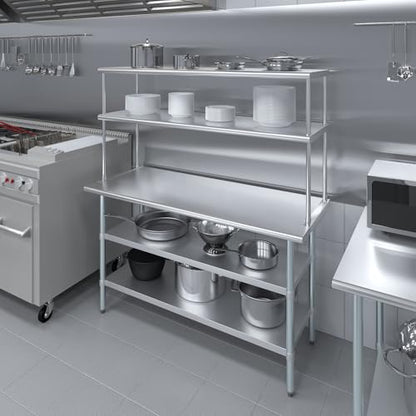 Stainless Steel Work Table with 2 Shelves
