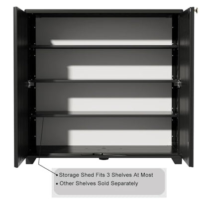 Outdoor Storage Cabinet Waterproof with 2 Shelves