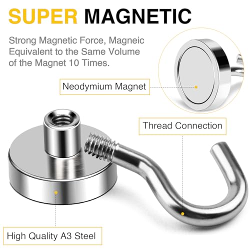 Magnetic Hooks 20pcs 85lbs Cruise Essentials 2026 Magnet Hook (20 Count)