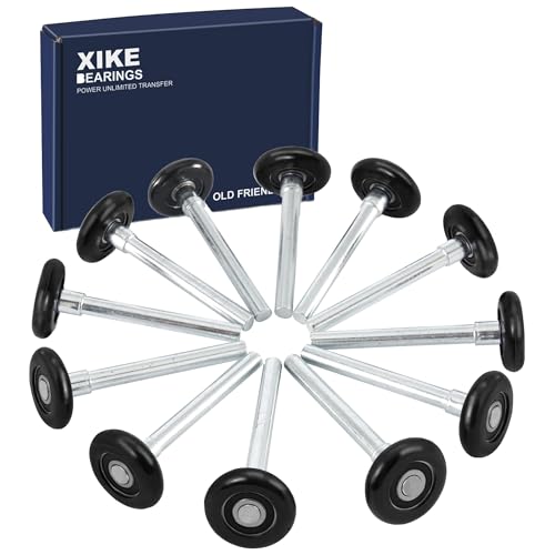 12 Pack Black 2" Nylon Garage Door Roller 4" Stem