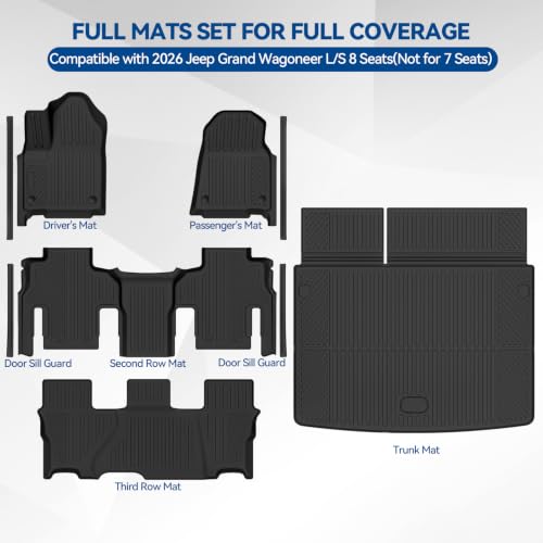 Custom Fit Floor Mats for 2026 Jeep Grand Wagoneer L
