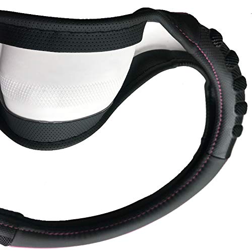 car Steering Wheel Cover Faux Leather Massage Universal fit 3D Honeycomb Hole Anti