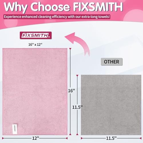 Pink Microfiber Cleaning Cloth (12 Count)