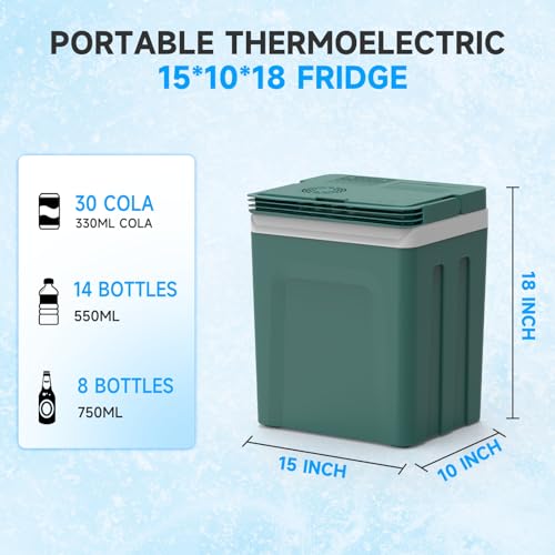Electric Cooler & Warmer with Handle 26.5 Quart