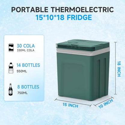 Electric Cooler & Warmer with Handle 26.5 Quart