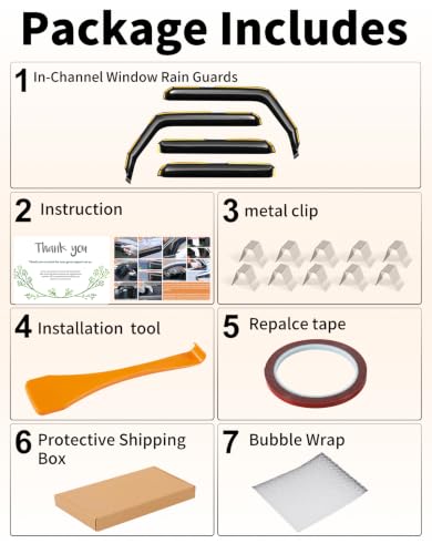 Window Rain Guards for Jeep Wrangler JL 2018