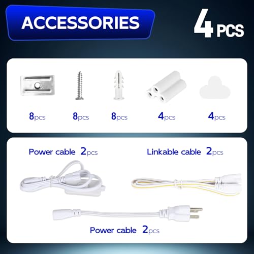 T8 LED Shop Lights 4FT (4 Count)