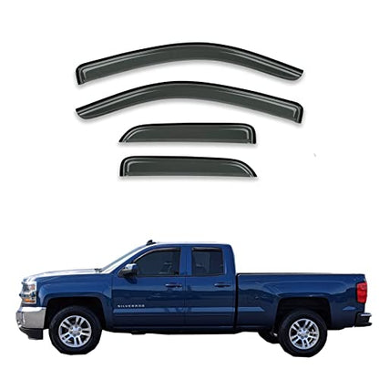 Wind Deflector Compatible with Silverado Sierra 14 (4 Count)