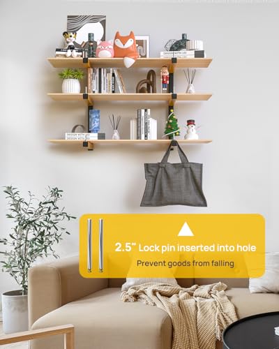 Lumber Rack Wall Mount Storage Racks Folding Wood Organizer Heavy Duty Shelf Brackets With 6 (4 Count)