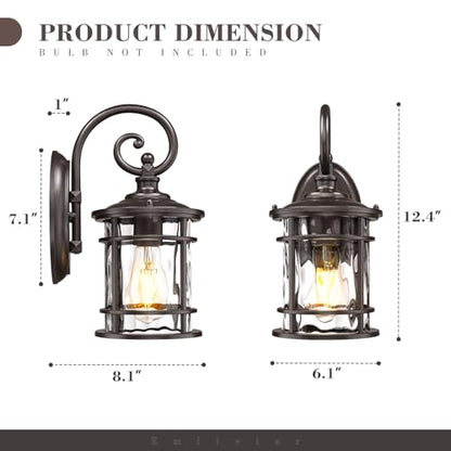 Outdoor Wall Mount Light Fixtures 2 Pack (2 Count)