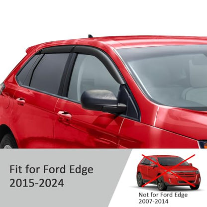 Tape on Extra Durable Rain Guards for Ford Edge 2015