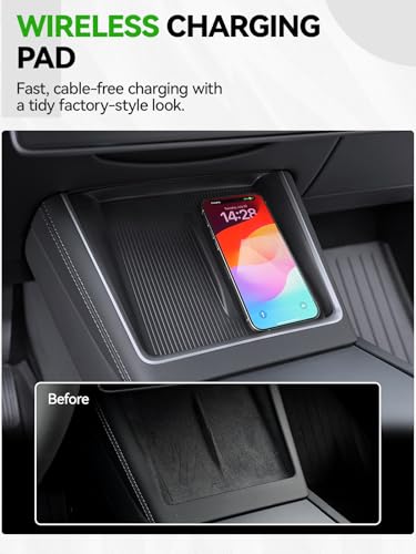 Center Console Organizer for 2025 2026 Tesla Model Y Juniper