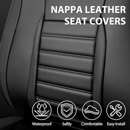Nappa Leather Car Seat Covers Front Seats