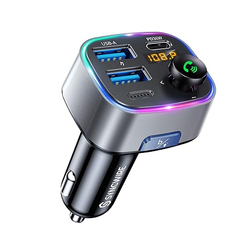Bluetooth 5.4 FM Transmitter Car Adapter 48W
