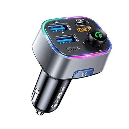 Bluetooth 5.4 FM Transmitter Car Adapter 48W