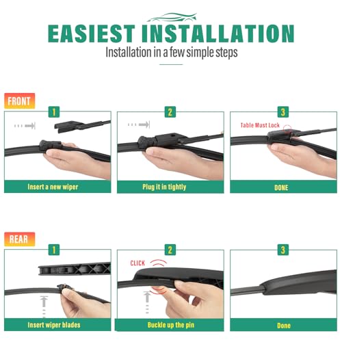 Windshield Wiper Blades Replacement for Ford Mustang Mach