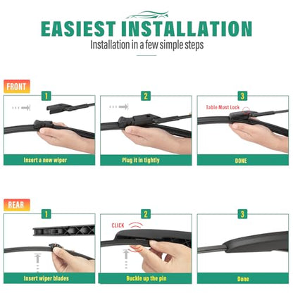 Windshield Wiper Blades Replacement for Ford Mustang Mach