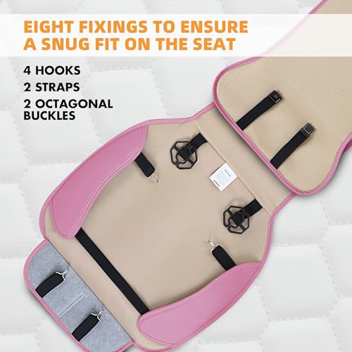 Pink Leather Car Seat Covers Front 2PC Waterproof for Women
