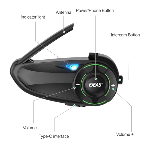 Q8 Motorcycle Helmet Bluetooth Headset (2 Count)