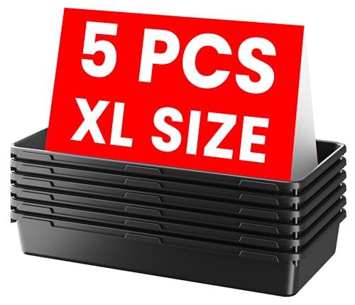 X Large Size【5 Pcs】 Tool Box Organizer Tray Divider【Single Size】 Desk Drawer Organizer Bin (5 Count)