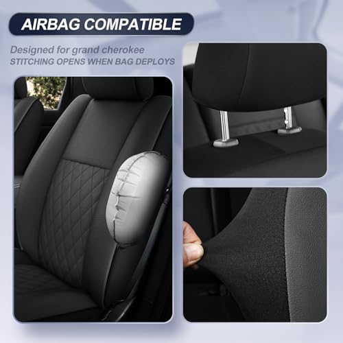 Front Faux Leather Seat Covers Custom Fit for Jeep Grand Cherokee WK2 2011 (2 Count)