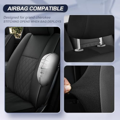 Front Faux Leather Seat Covers Custom Fit for Jeep Grand Cherokee WK2 2011 (2 Count)