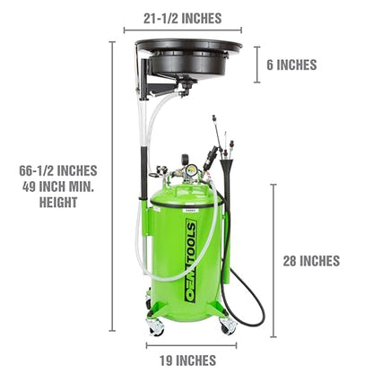 24862 21 Gal Oil Drain Vacuum & Extractor Automotive Oil Container