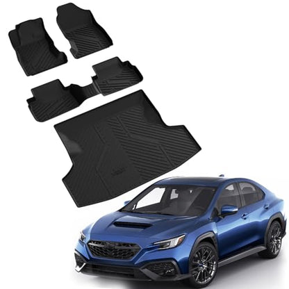 Floor Mats & Cargo Mat for Subaru WRX 2026 2025 2024 2023 2022 (3 Count)