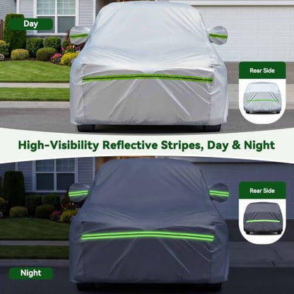 6 Layers Premium MPV Car Cover Waterproof All Weather Weatherproof UV Sun Protection Snow Dust Storm Resistant Outdoor Exterior Custom Form