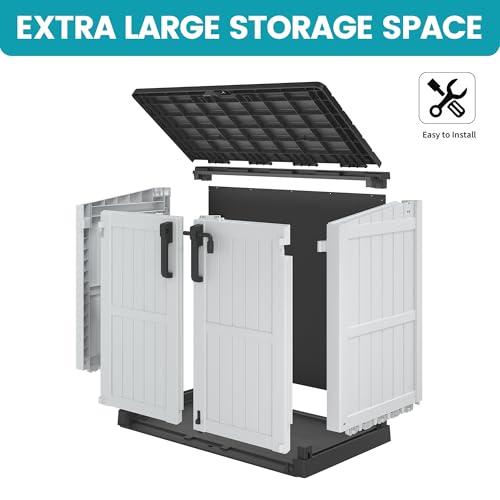 Outdoor Storage Cabinet 36 Cu Ft with Lockable Doors