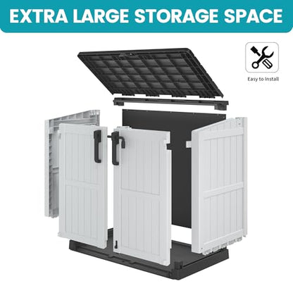 Outdoor Storage Cabinet 36 Cu Ft with Lockable Doors