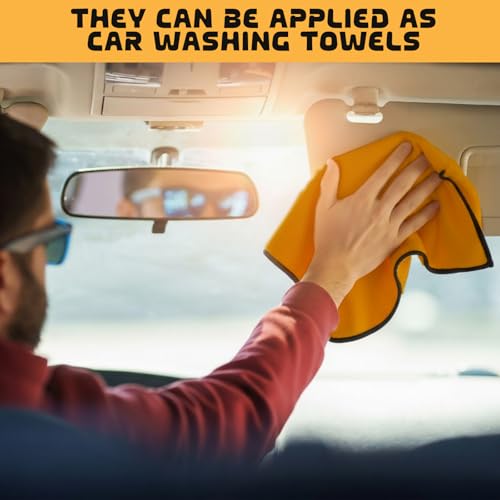 100 Pcs Yellow Microfiber Towels