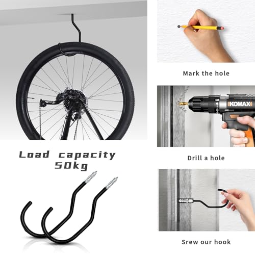 Bike Hooks Heavry Duty 6 (4 Count)
