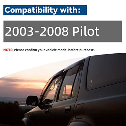 4pcs Window Visors Rain Guards for 2003 (4 Count)