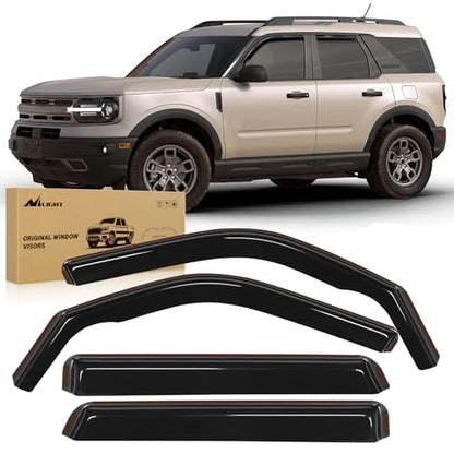 in Channel Rain Guards for Ford Bronco Sport 2021 (4 Count)