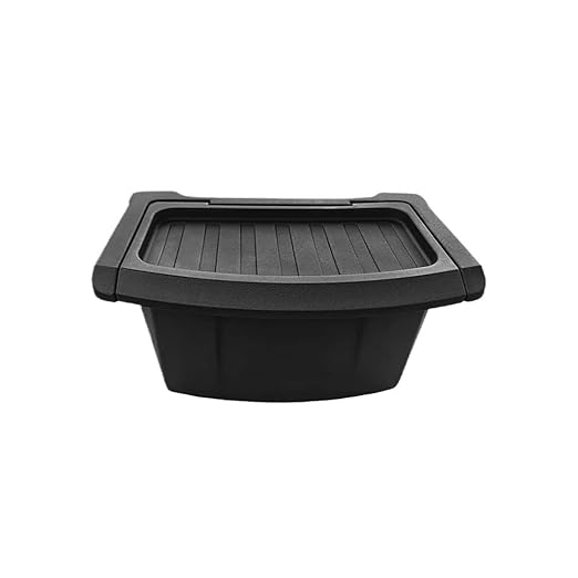 Rear Center Console Organizer Compatble for Tesla Model Y Juniper 2025 2026 Trash Can with Anti-Slip Lid Cover Backseat Storage Box