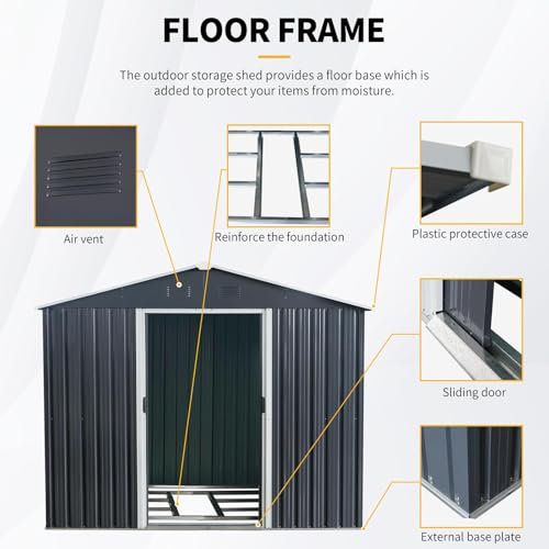 8x10 FT Outdoor Storage Shed