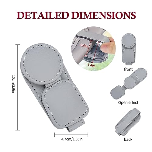 2 Pack Sunglasses Holder for Car Visor