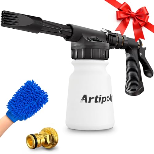 Car Wash Foam Gun + Microfiber Wash Mitt