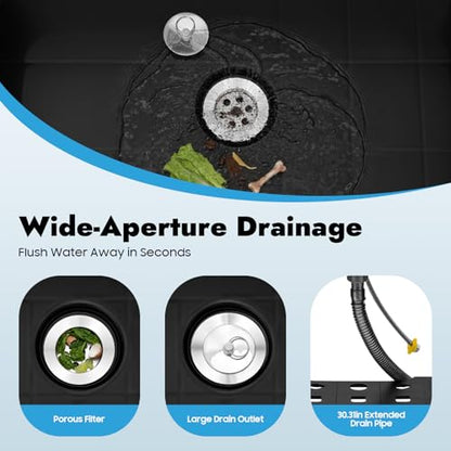Free Standing Utility Sink with Washboard Laundry Tub Sink for Outdoor