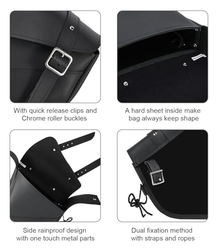 Motorcycle Saddle Bags Leather Motorcycle Solo Swing Arm Bag For Softails Sportsters Choppers Waterproof Side Bags
