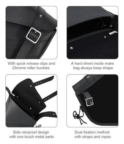 Motorcycle Saddle Bags Leather Motorcycle Solo Swing Arm Bag For Softails Sportsters Choppers Waterproof Side Bags